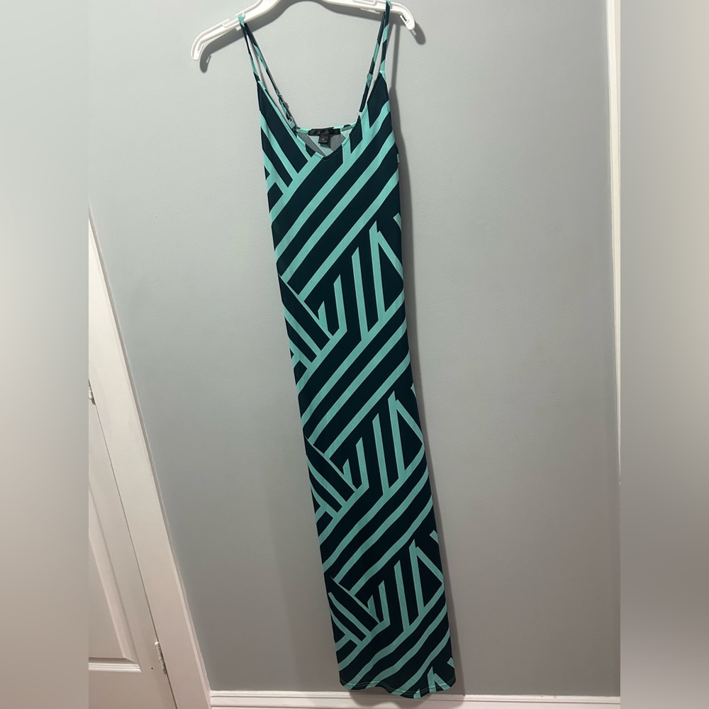 5th & Love Semi-sheer Striped maxi dress